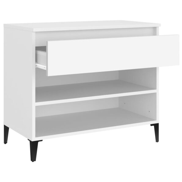 vidaXL Botník biely 70x36x60 cm spracované drevo – Obrázok 6
