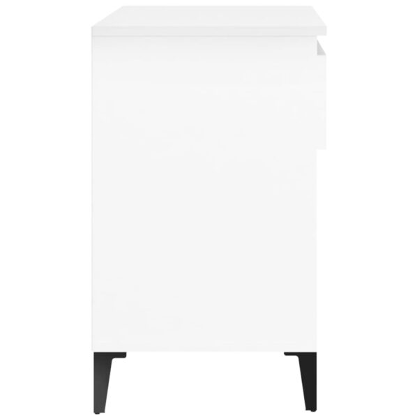 vidaXL Botník biely 70x36x60 cm spracované drevo – Obrázok 8