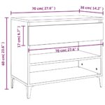 vidaXL Botník biely 70x36x60 cm spracované drevo – Obrázok 10