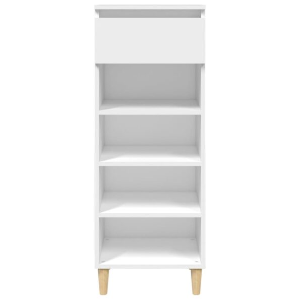 vidaXL Botník biely 40x36x105 cm spracované drevo – Obrázok 3