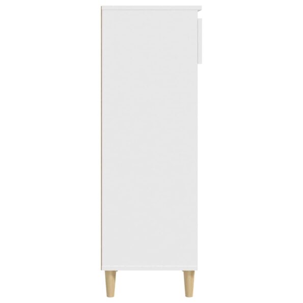 vidaXL Botník biely 40x36x105 cm spracované drevo – Obrázok 5