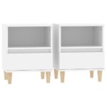 vidaXL Nočné stolíky 2 ks biele 40x35x50 cm – Obrázok 2