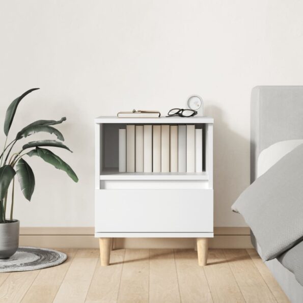 vidaXL Nočné stolíky 2 ks biele 40x35x50 cm – Obrázok 3
