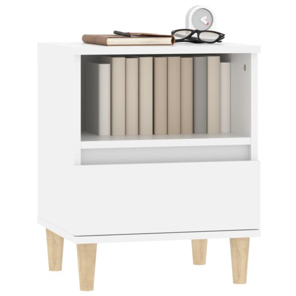 vidaXL Nočné stolíky 2 ks biele 40x35x50 cm – Obrázok 4