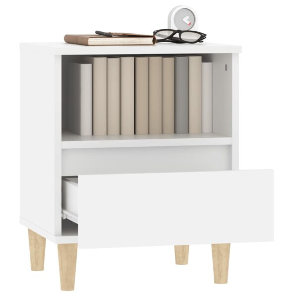 vidaXL Nočné stolíky 2 ks biele 40x35x50 cm – Obrázok 5