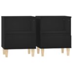 vidaXL Nočné stolíky 2 ks čierne 40x35x50 cm – Obrázok 2