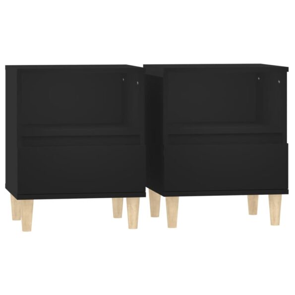 vidaXL Nočné stolíky 2 ks čierne 40x35x50 cm – Obrázok 2