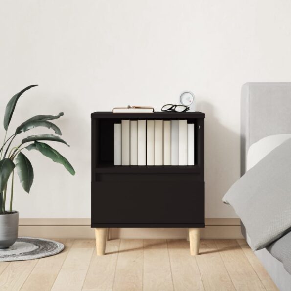 vidaXL Nočné stolíky 2 ks čierne 40x35x50 cm – Obrázok 3