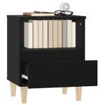 vidaXL Nočné stolíky 2 ks čierne 40x35x50 cm – Obrázok 5