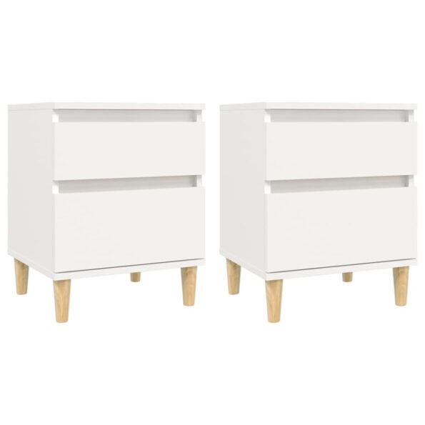 vidaXL Nočné stolíky 2 ks biele 40x35x50 cm – Obrázok 2