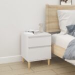 vidaXL Nočné stolíky 2 ks biele 40x35x50 cm – Obrázok 3