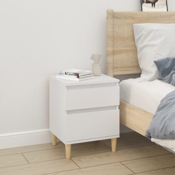 vidaXL Nočné stolíky 2 ks biele 40x35x50 cm – Obrázok 3