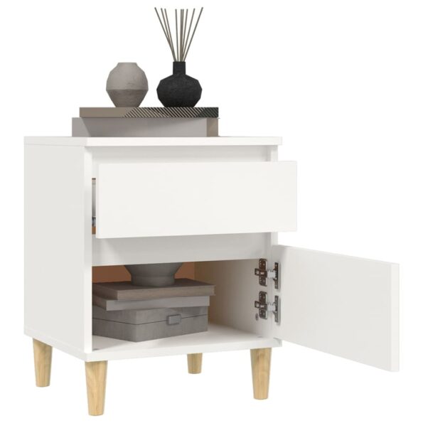 vidaXL Nočné stolíky 2 ks biele 40x35x50 cm – Obrázok 4