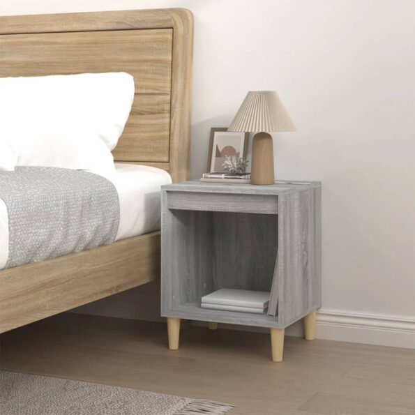 vidaXL Nočný stolík sivý sonoma 40x35x50 cm – Obrázok 3