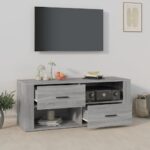 vidaXL TV skrinka sivý dub sonoma 100x35x40 cm spracované drevo – Obrázok 3