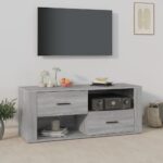 vidaXL TV skrinka sivý dub sonoma 100x35x40 cm spracované drevo