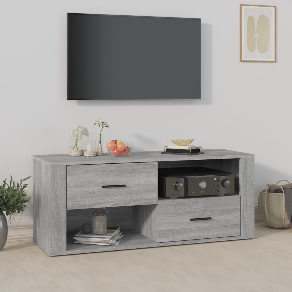 VXL8720287226987_m_en_hd_1.jpg vidaXL TV skrinka sivý dub sonoma 100x35x40 cm spracované drevo – Obrázok 1