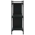 vidaXL Knižnica 3-poschodová čierna 76x32x88 cm kompozitné drevo – Obrázok 5
