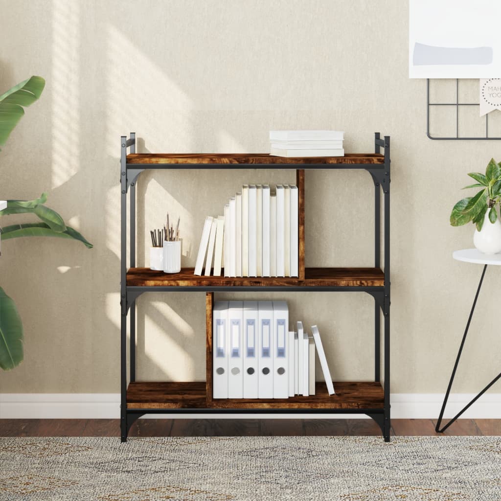VXL8720845418830_m_en_hd_1.jpg vidaXL Knižnica 3-poschodová dymový dub 76x32x88 cm kompozitné drevo – Obrázok 1