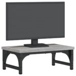 vidaXL Stojan na monitor sivý sonoma 37x23x14 cm kompozitné drevo – Obrázok 3