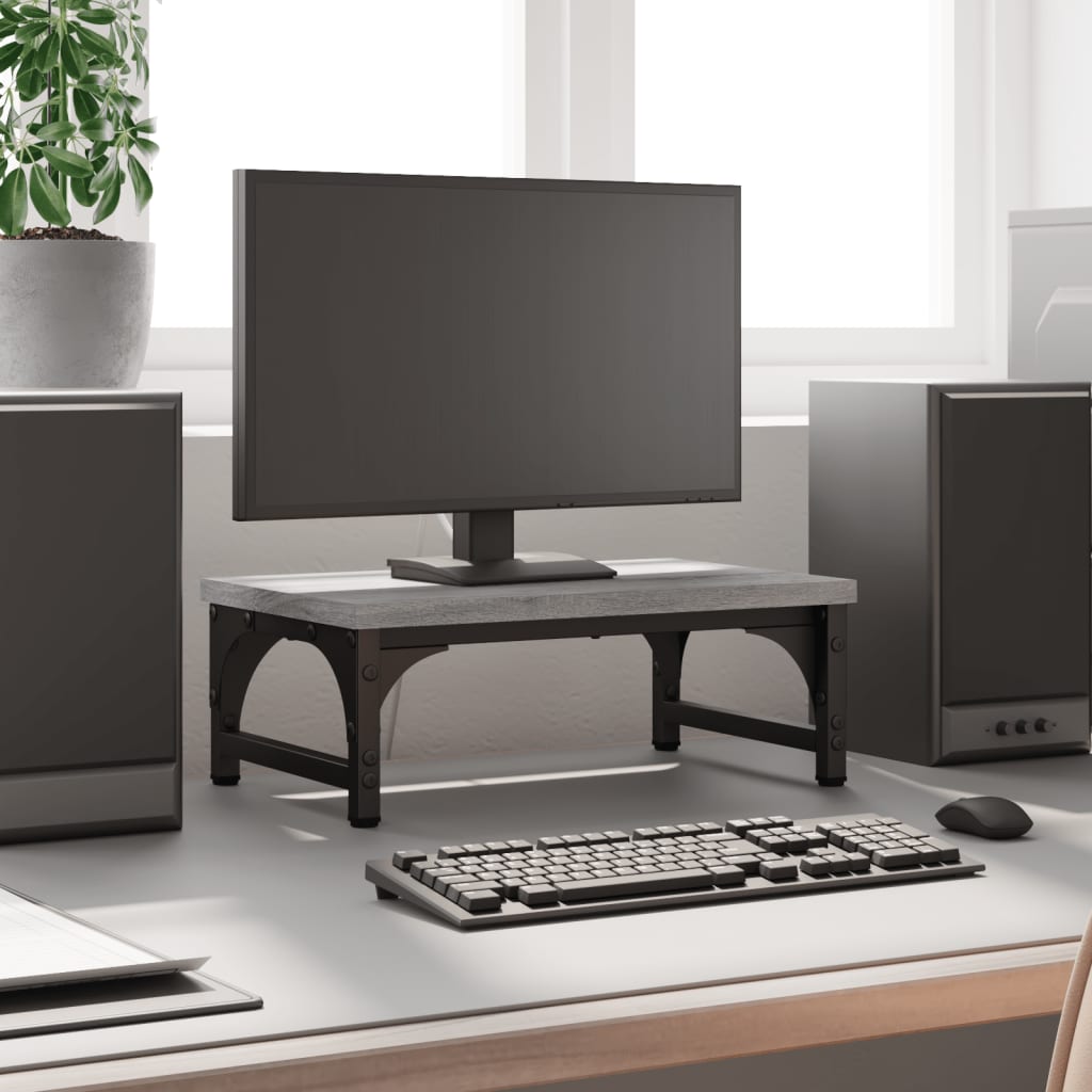 VXL8720845419493_m_en_hd_1.jpg vidaXL Stojan na monitor sivý sonoma 37x23x14 cm kompozitné drevo – Obrázok 1