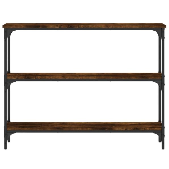 vidaXL Konzolový stolík dymový dub 100x22,5x75 cm kompozitné drevo – Obrázok 4