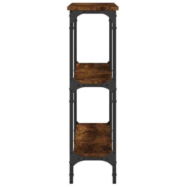 vidaXL Konzolový stolík dymový dub 100x22,5x75 cm kompozitné drevo – Obrázok 5