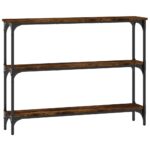 vidaXL Konzolový stolík dymový dub 100x22,5x75 cm kompozitné drevo – Obrázok 6