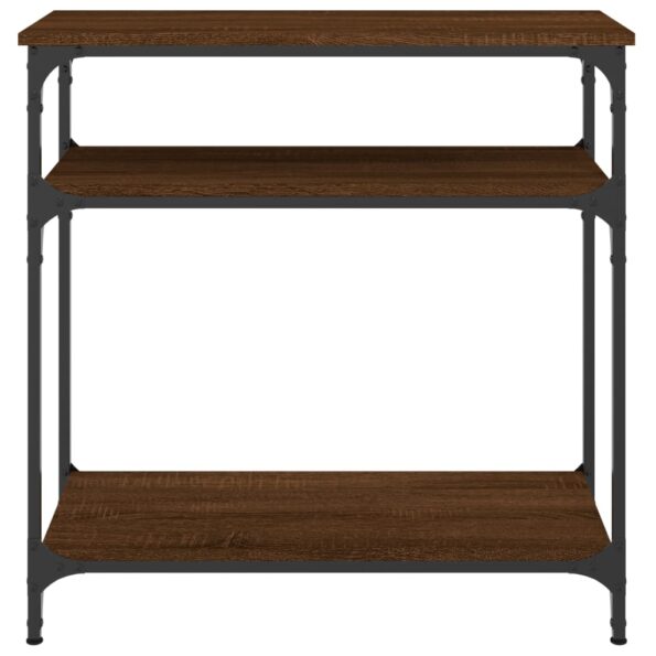 vidaXL Konzolový stolík hnedý dub 75x29x75 cm kompozitné drevo – Obrázok 4