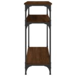 vidaXL Konzolový stolík hnedý dub 75x29x75 cm kompozitné drevo – Obrázok 5