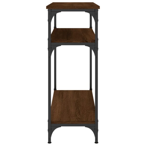 vidaXL Konzolový stolík hnedý dub 75x29x75 cm kompozitné drevo – Obrázok 5