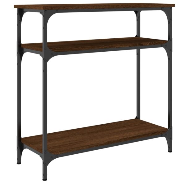 vidaXL Konzolový stolík hnedý dub 75x29x75 cm kompozitné drevo – Obrázok 6