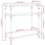 vidaXL Konzolový stolík hnedý dub 75x29x75 cm kompozitné drevo – Obrázok 9
