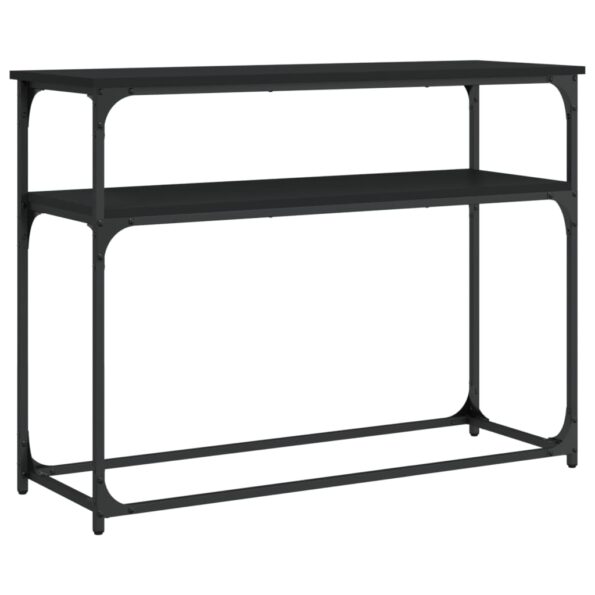 vidaXL Konzolový stolík čierny 100x35,5x75 cm kompozitné drevo – Obrázok 2