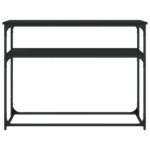 vidaXL Konzolový stolík čierny 100x35,5x75 cm kompozitné drevo – Obrázok 4