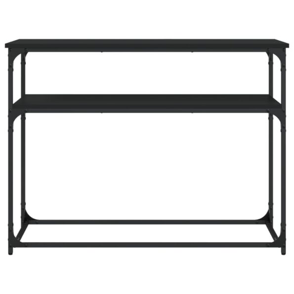 vidaXL Konzolový stolík čierny 100x35,5x75 cm kompozitné drevo – Obrázok 4