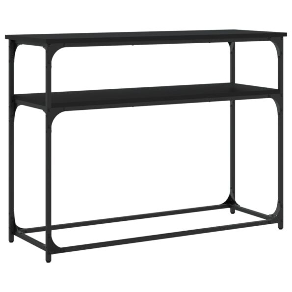vidaXL Konzolový stolík čierny 100x35,5x75 cm kompozitné drevo – Obrázok 6