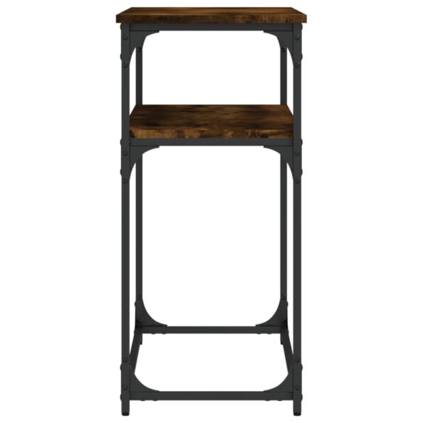 vidaXL Konzolový stolík dymový dub 100x35,5x75 cm kompozitné drevo – Obrázok 5