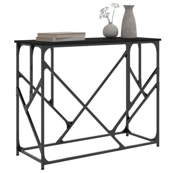 vidaXL Konzolový stolík čierny 100x40x80 cm kompozitné drevo – Obrázok 3