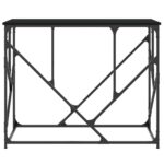 vidaXL Konzolový stolík čierny 100x40x80 cm kompozitné drevo – Obrázok 4