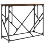 vidaXL Konzolový stolík dymový dub 100x40x80 cm kompozitné drevo – Obrázok 2