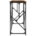 vidaXL Konzolový stolík dymový dub 100x40x80 cm kompozitné drevo – Obrázok 5