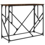 vidaXL Konzolový stolík dymový dub 100x40x80 cm kompozitné drevo – Obrázok 6