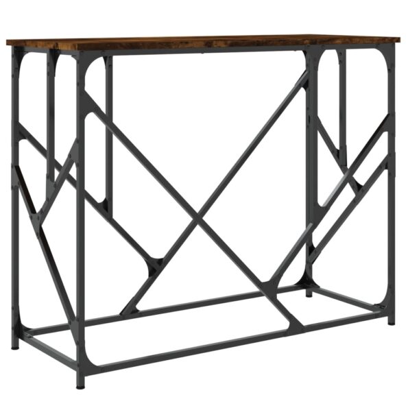 vidaXL Konzolový stolík dymový dub 100x40x80 cm kompozitné drevo – Obrázok 6