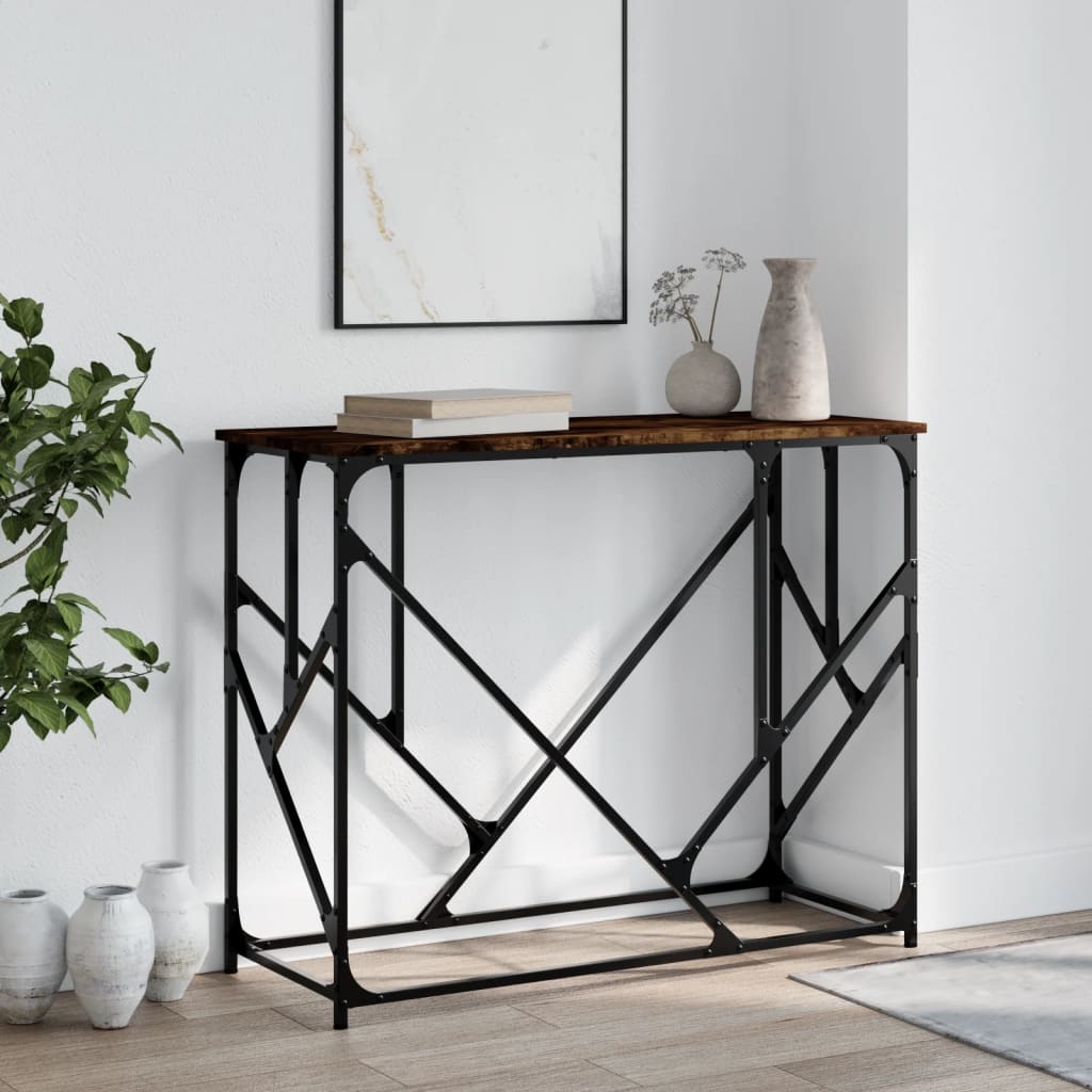 VXL8720845420680_m_en_hd_1.jpg vidaXL Konzolový stolík dymový dub 100x40x80 cm kompozitné drevo – Obrázok 1