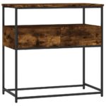 vidaXL Konzolový stolík dymový dub 75x40x75 cm kompozitné drevo – Obrázok 2