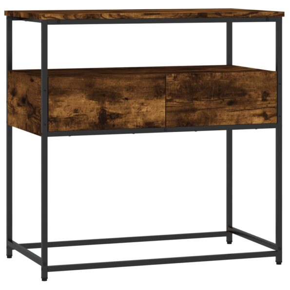 vidaXL Konzolový stolík dymový dub 75x40x75 cm kompozitné drevo – Obrázok 2