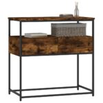 vidaXL Konzolový stolík dymový dub 75x40x75 cm kompozitné drevo – Obrázok 3