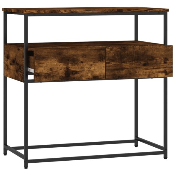 vidaXL Konzolový stolík dymový dub 75x40x75 cm kompozitné drevo – Obrázok 5