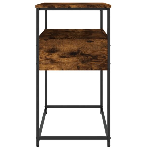 vidaXL Konzolový stolík dymový dub 75x40x75 cm kompozitné drevo – Obrázok 7